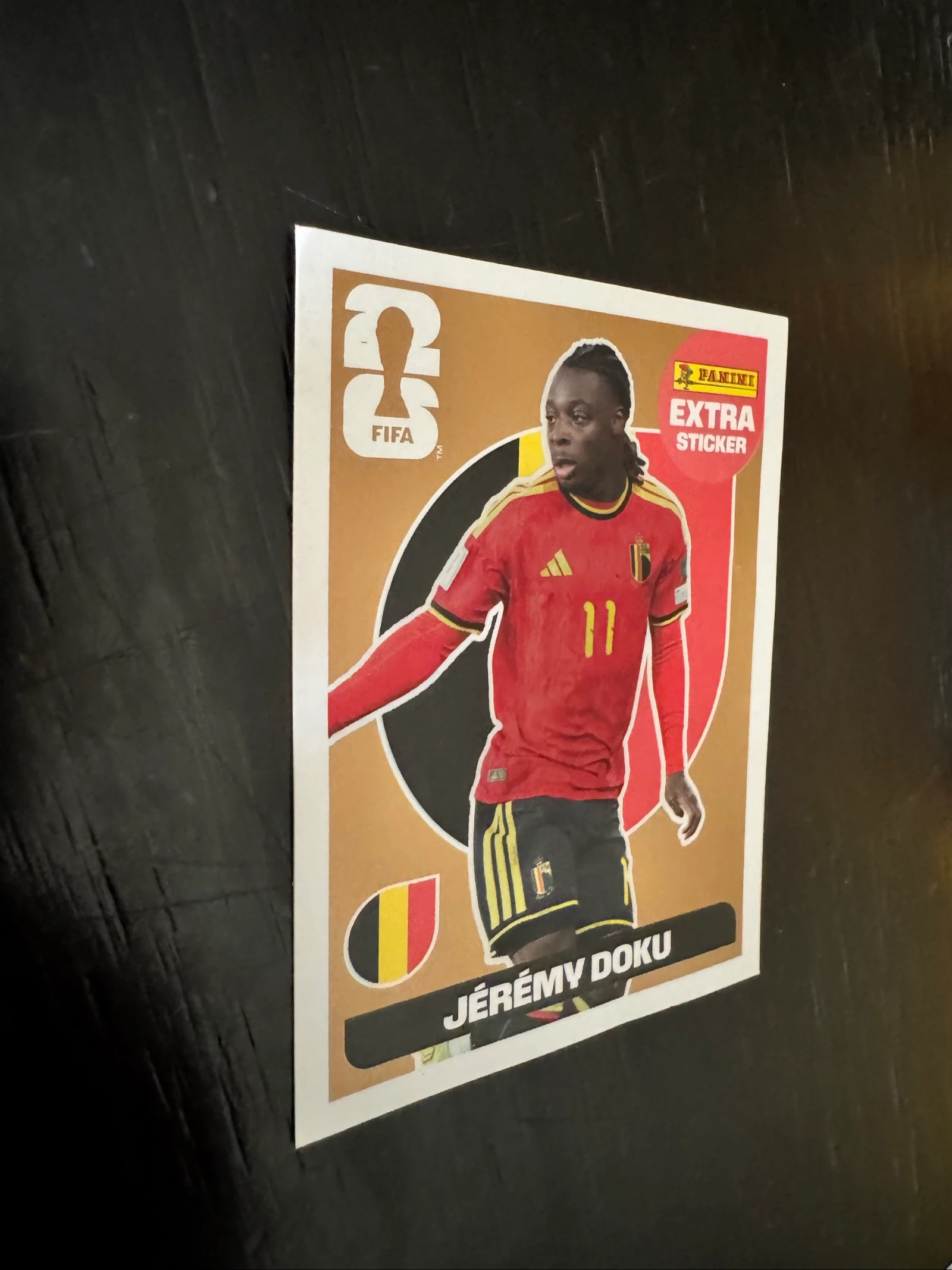Jeremy Doku Panini Mondial 2026 en chrome – photo 4